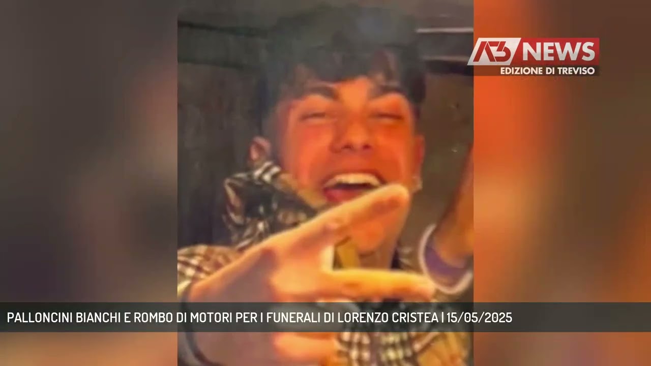 PALLONCINI BIANCHI E ROMBO DI MOTORI PER I FUNERALI DI LORENZO CRISTEA | 15/05/2025