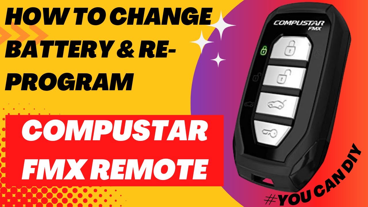 Compustar FMX 2-сторонний пульт дистанционного управления и автозапуск: как заменить батарею, пер...