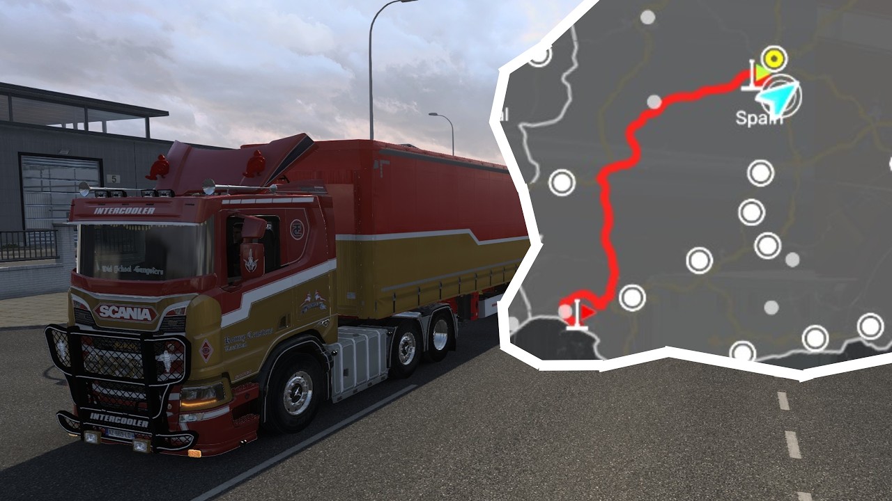 ETS 2 - 1.58 | Scania V8 730hp | MDT Mod | Office Paper (18t) | Madrid - Huelva (Spain) | (2K)