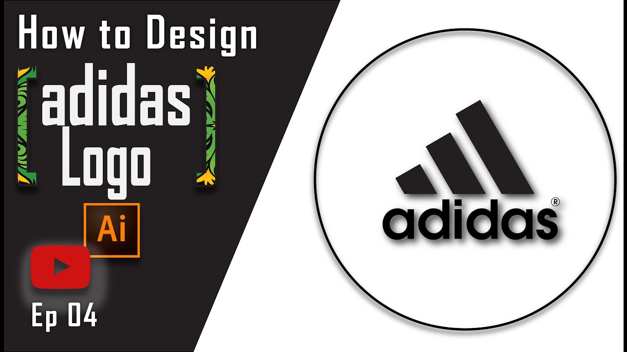 How to Simply Design adidas Logo - Adobe illustrator #adidas