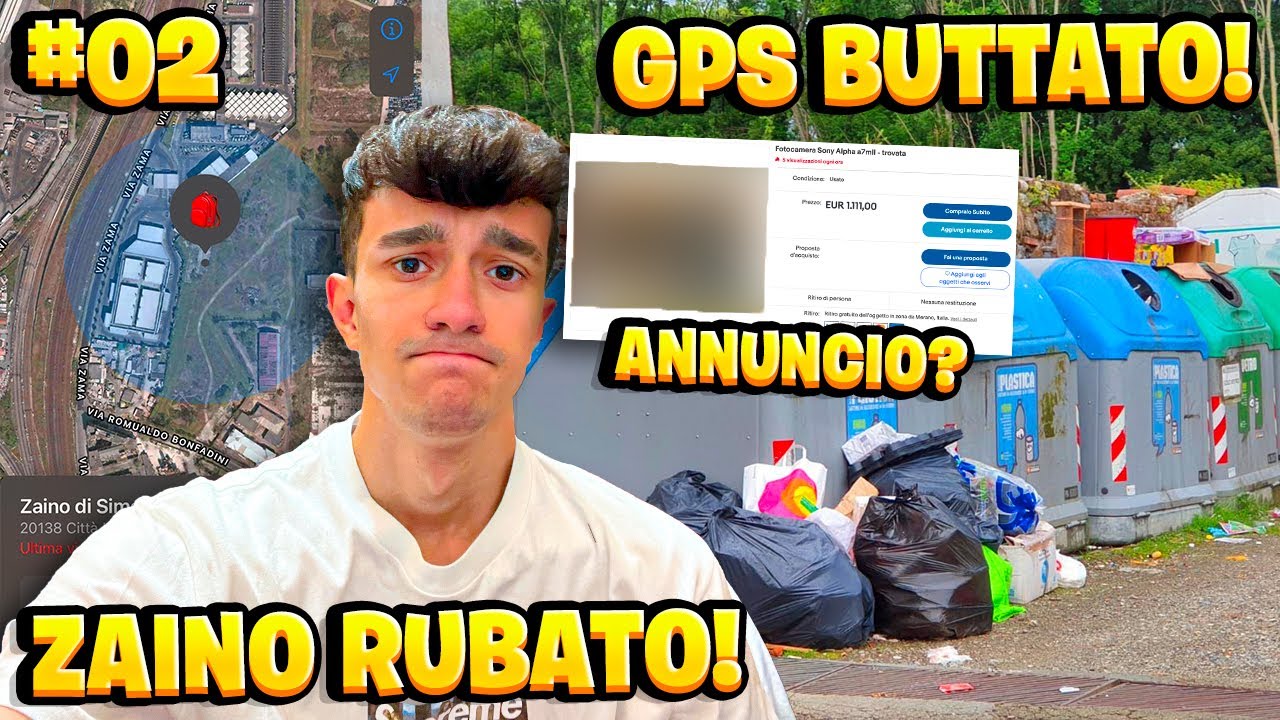 La FINE del MIO ZAINO RUBATO? GPS BUTTATO! SCOPRO CHE la FOTOCAMERA.. *ASSURDO*