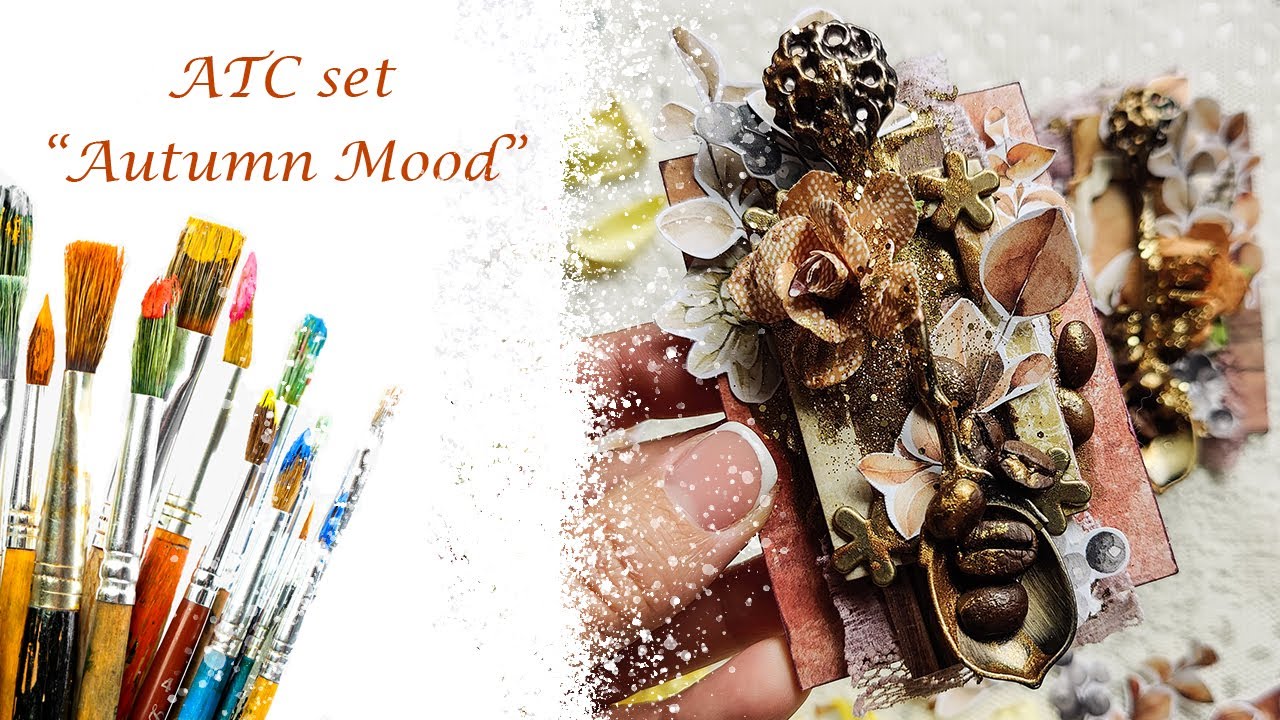 TUTORIAL Mixed media ATC Autumn Mood