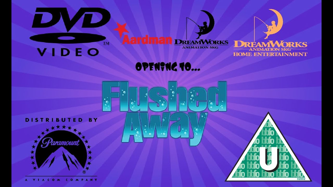 Opening to Flushed Away 2007 UK DVD