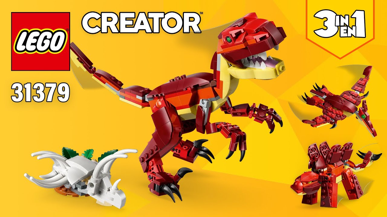 Набор LEGO Creator 3 в 1 «Свирепый динозавр» (31379) [283 детали] Птерозавр и Стегозавр | Инструк...