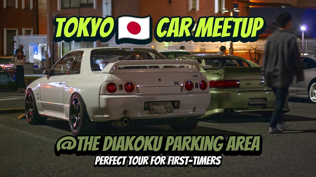 JDM car tour takes us to a night meetup at Diakoku Parking Area