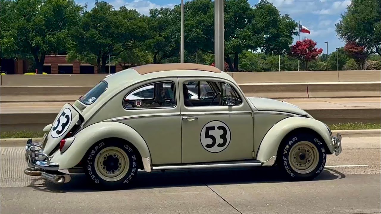 Cars Leaving Mustang Sally Productions Car Show At Fords Garage Plano TX