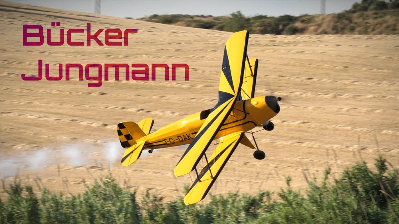 Giant R/C Bucker Jungmann, Flown by Marc Sanchez ✈️ HD 60fps