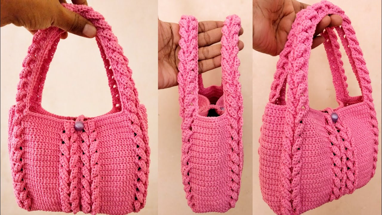 Beautiful Crochet Bag Tutorial 💥Tas Rajut Terbaru Mudah untuk Pemula @SantuyCrochet