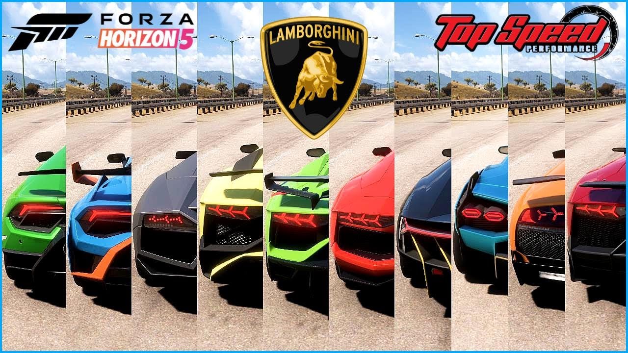 Top 13 Fastest Lamborghini Cars in Forza Horizon 5 | Top Speed Battle