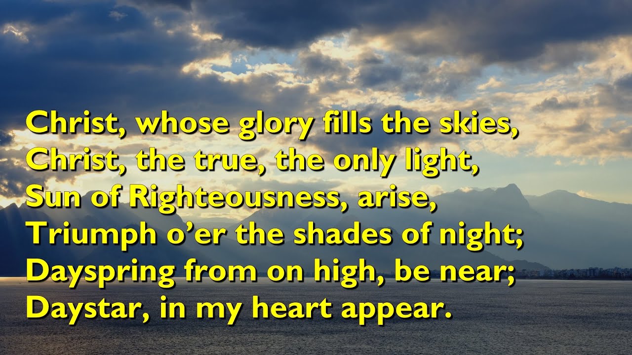 Christ, Whose Glory Fills the Skies (Tune: Heathlands - 3vv) [with lyrics for congregtions]
