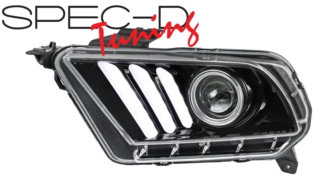 SPECDTUNING DEMO VIDEO: 2010-2014 FORD MUSTANG SEQUENTIAL PROJECTOR HEADLIGHTS