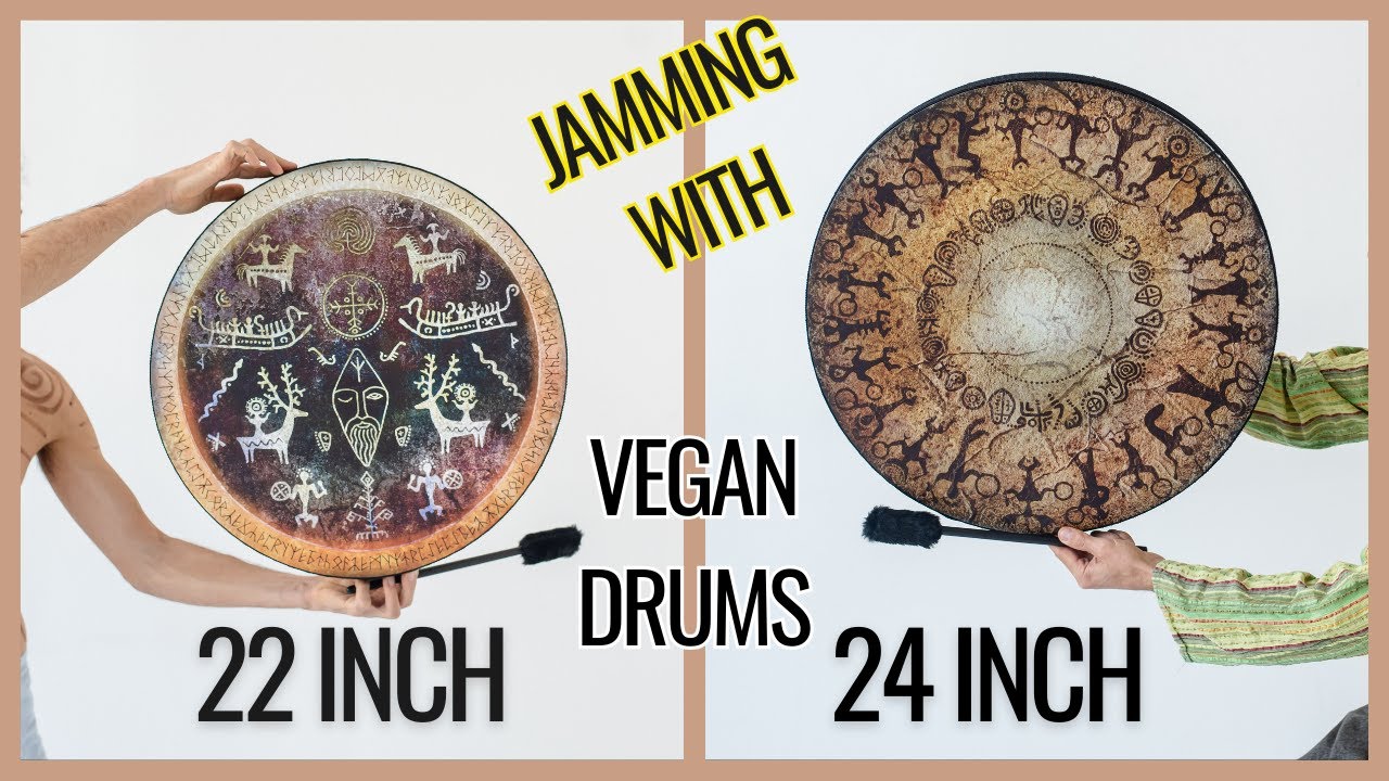 Jamming with Shamanic Vegan Drums produced by Nazar Drums Workshop