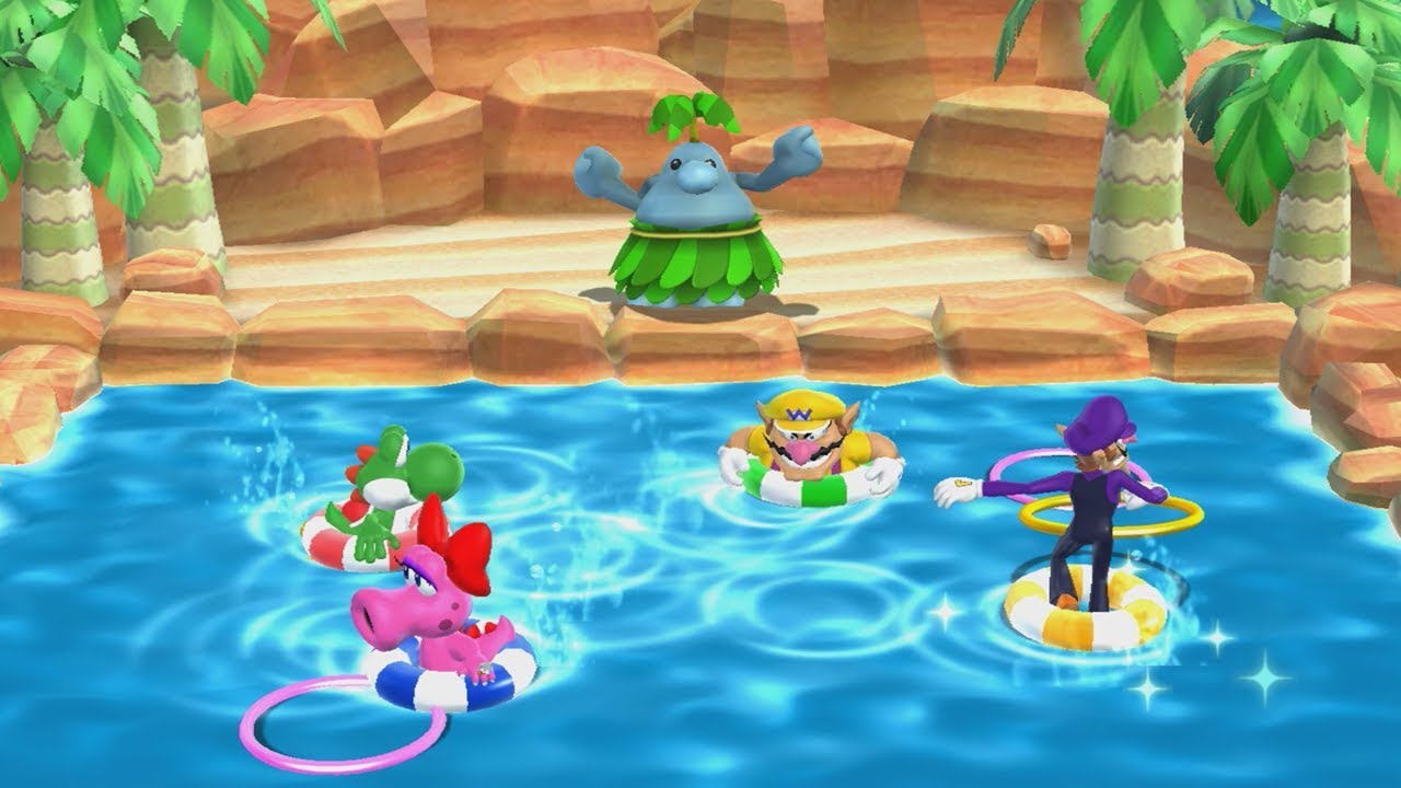 Mario Party 9 - All Free-For-All Minigames - Wario Vs WaLuigi Vs Yoshi Vs Birdo (Master CPU)
