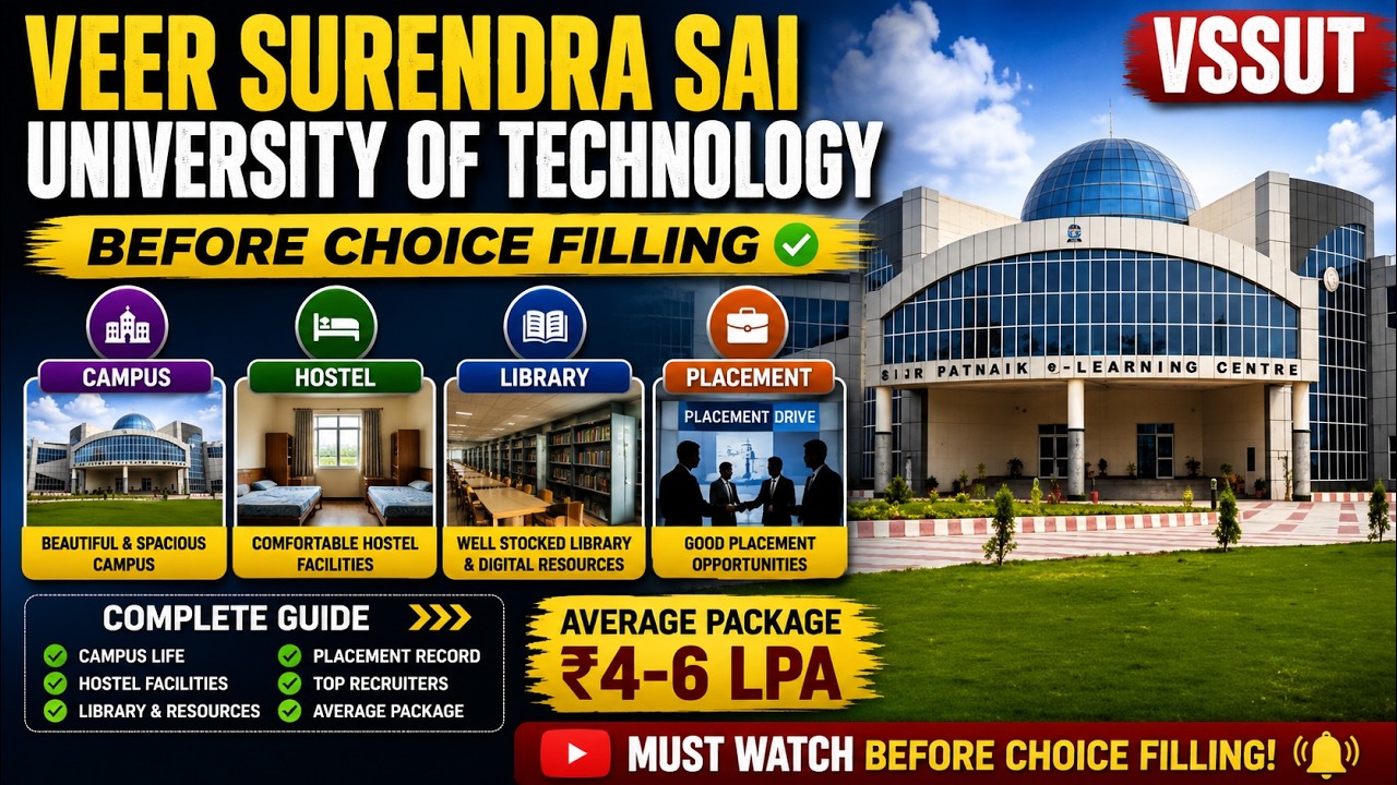 VSSUT Burla Review 2026 | Campus, Hostel, Library & Placement | Must Watch Before Choice Filling