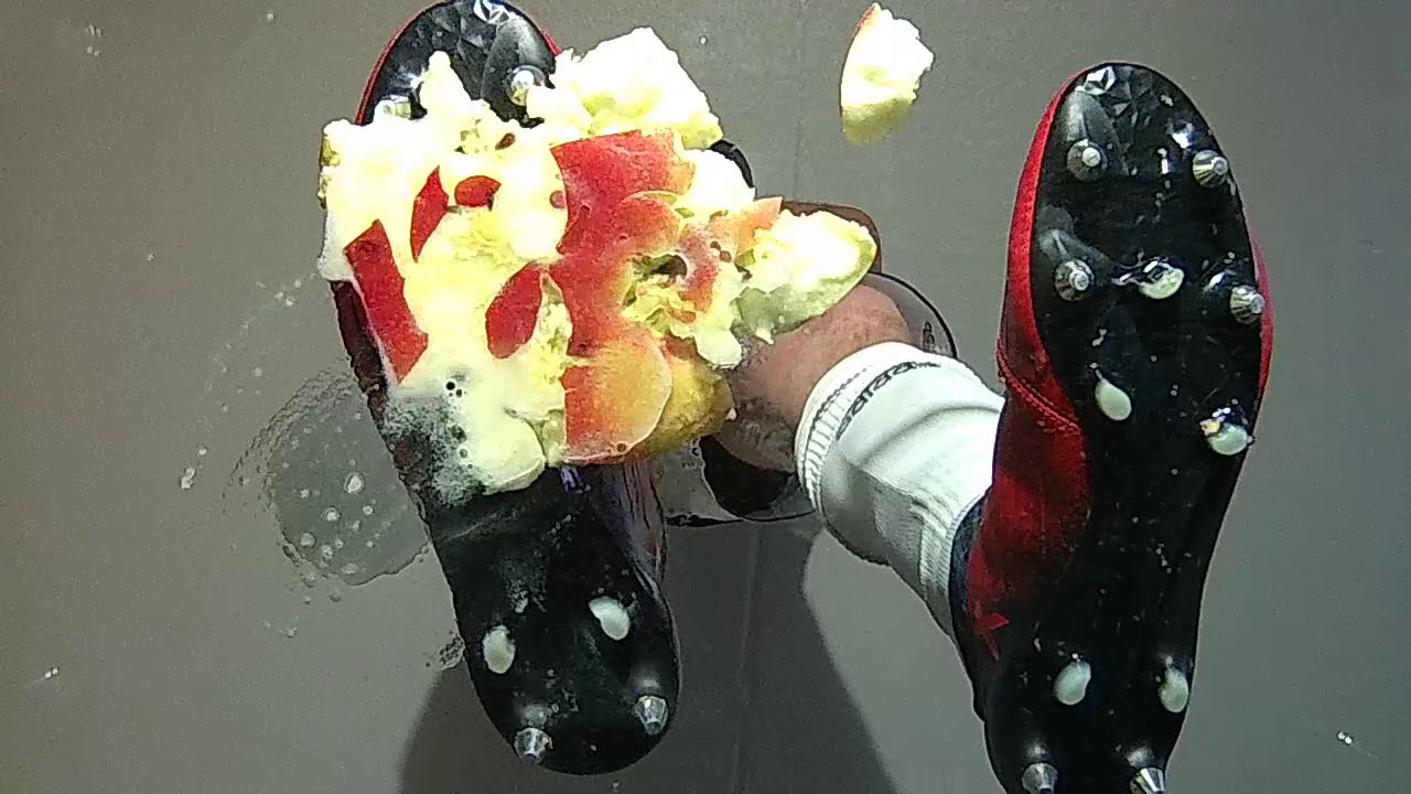 soccer cleats crush apple