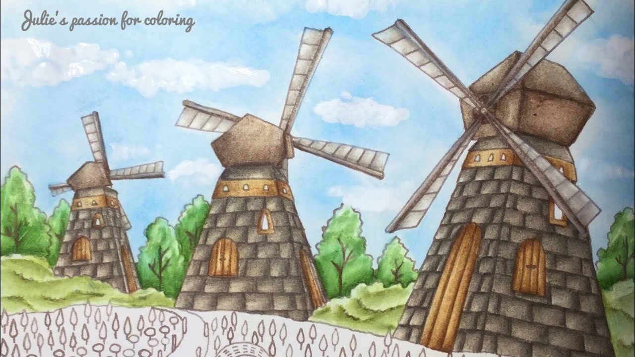ROMANTIC COUNTRY - the second tale - prismacolor pencils - color along PART 1
