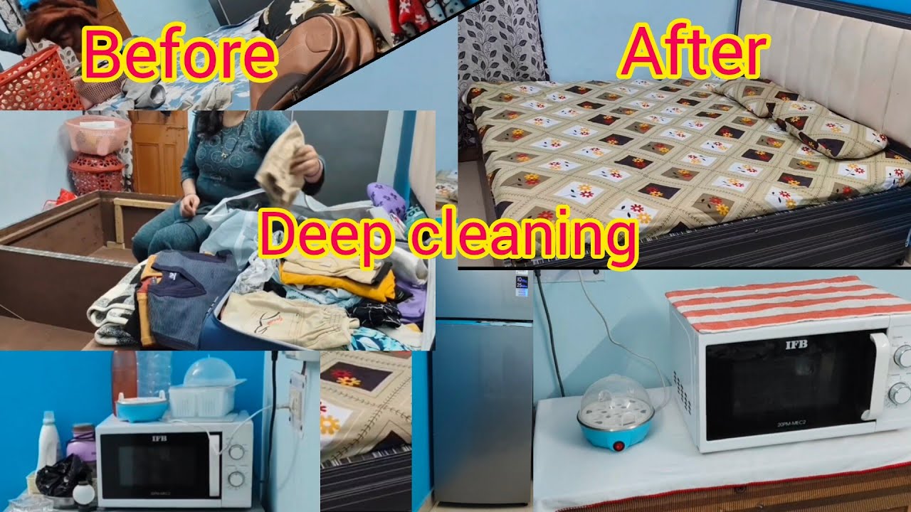 Room deep cleaning | mom life vlog | messy to clean transformation. 