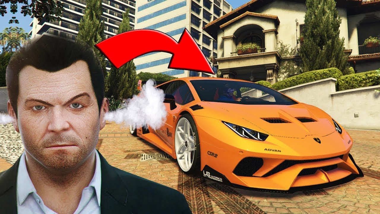 GTA 5 - Stealing Michael's Lamborghini Liberty Walk