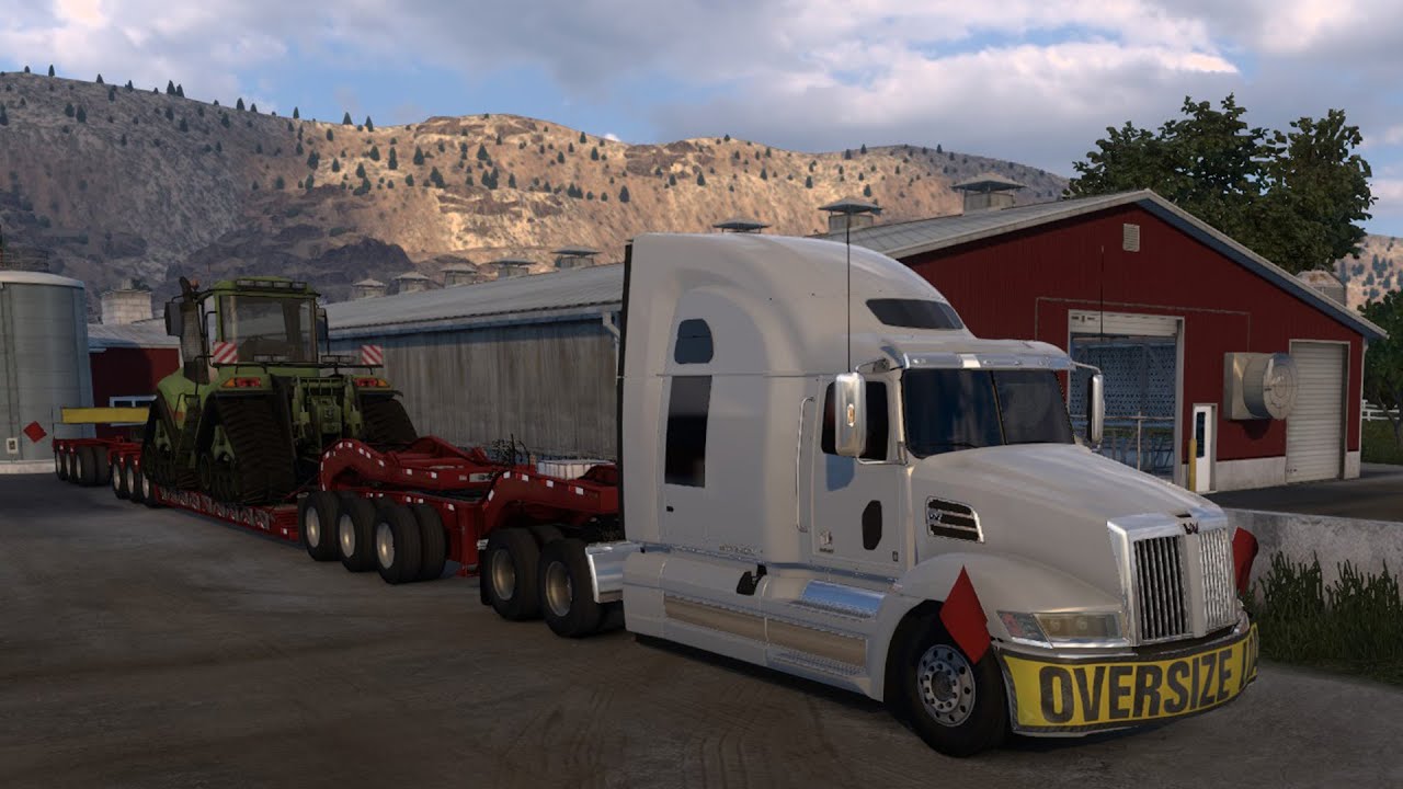 American Truck Simulator Mods #19 Crawler Tractor To Yakima! (Trucking Simulator Game) Logitech G29