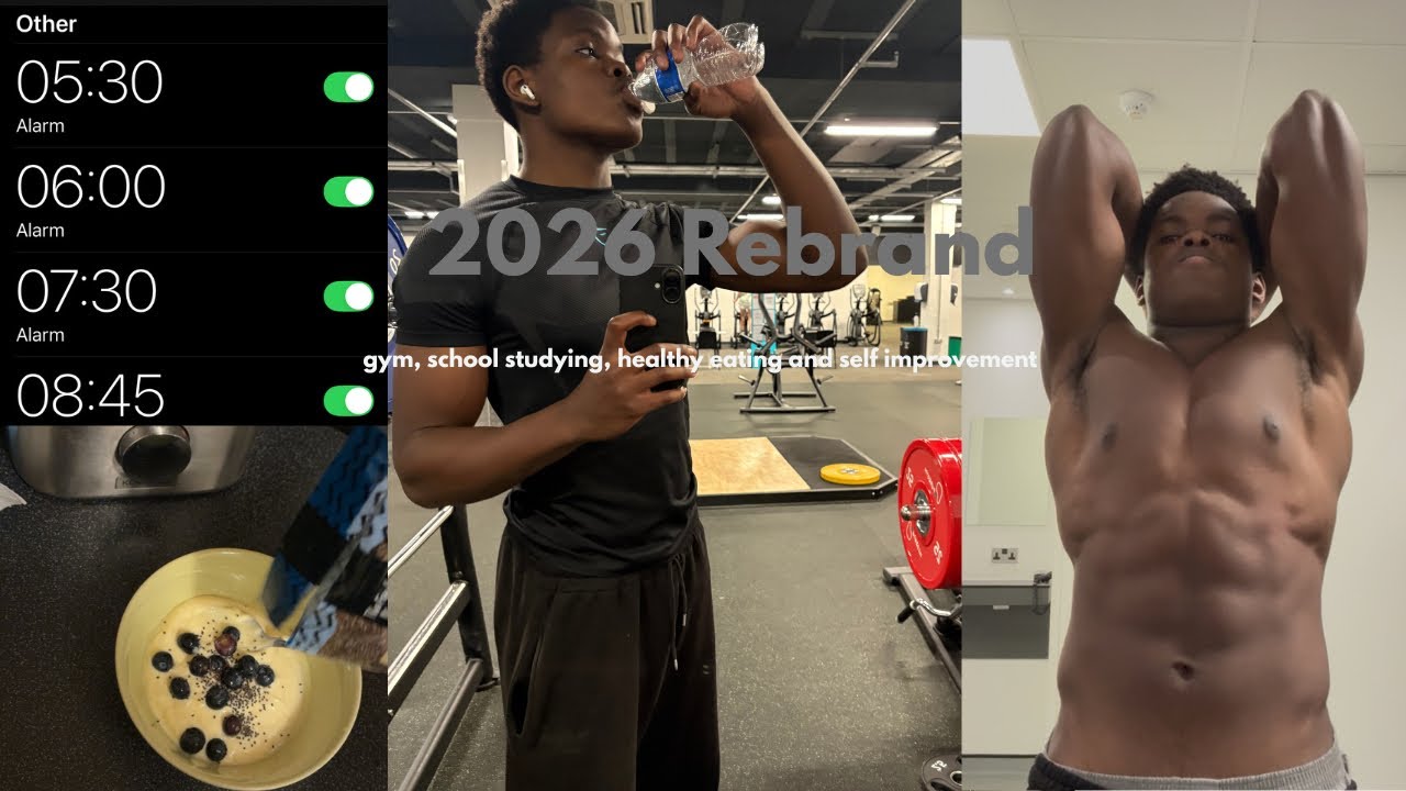 2026 rebrand | gym, locking in , self improvement and revision ( quality of the video got cooked)