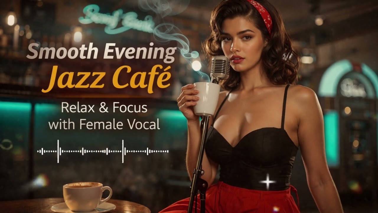 Smooth Evening Jazz Café – Relax & Focus with Female Vocal