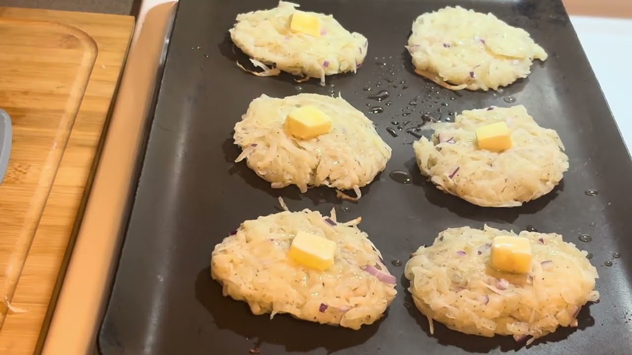 Desayuno De Hash-Browns y huevo 🥔😋🩷￼