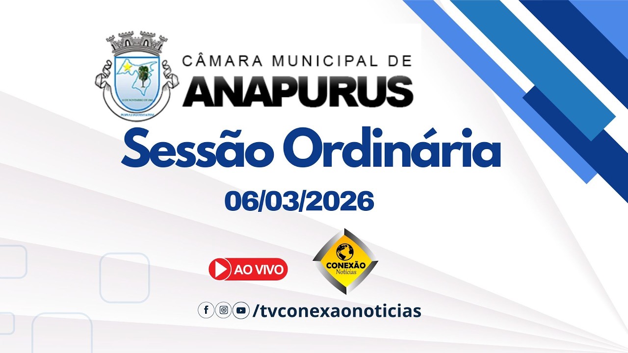 Sessão Ordinária 06/03/2026 - Câmara Municipal de Anapurus-MA