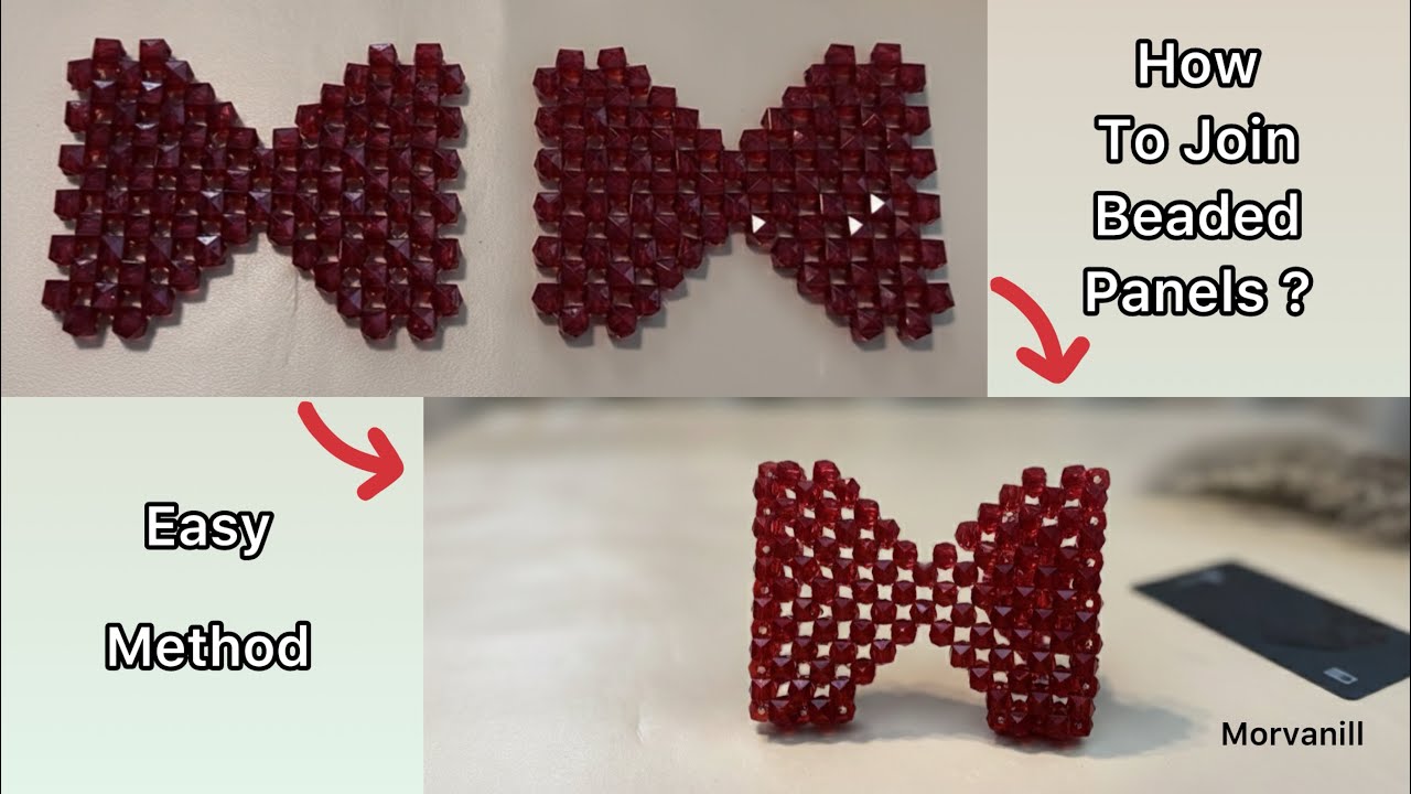 How to Join Beaded Panels | DIY Beaded Card Holder Tutorial 