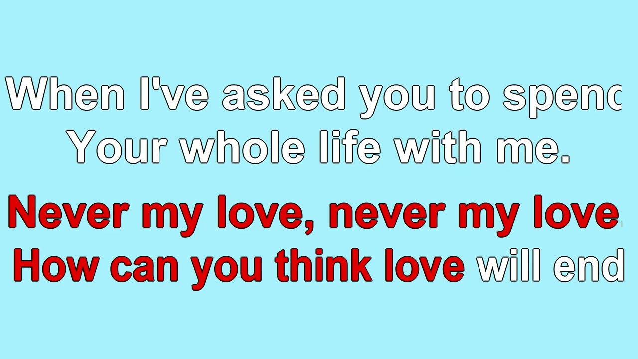 Never My Love by The Association 1967