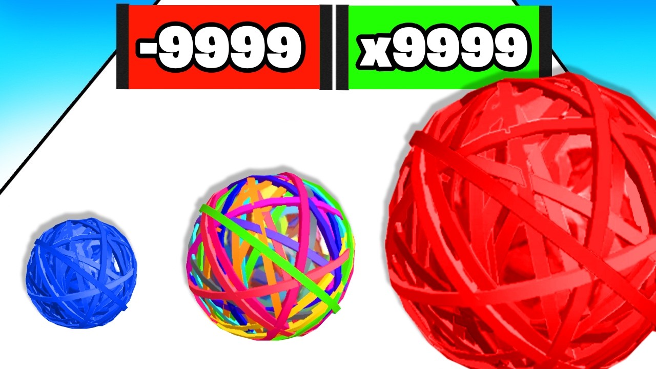 LEVEL 1 vs 1,000,000 BALL! - Rubberball Runner