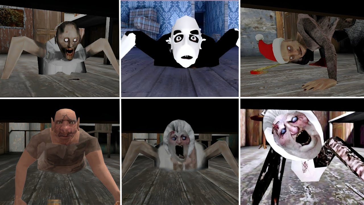 All Under Bed Jumpscares from DVloper's Official and Fanmade Games