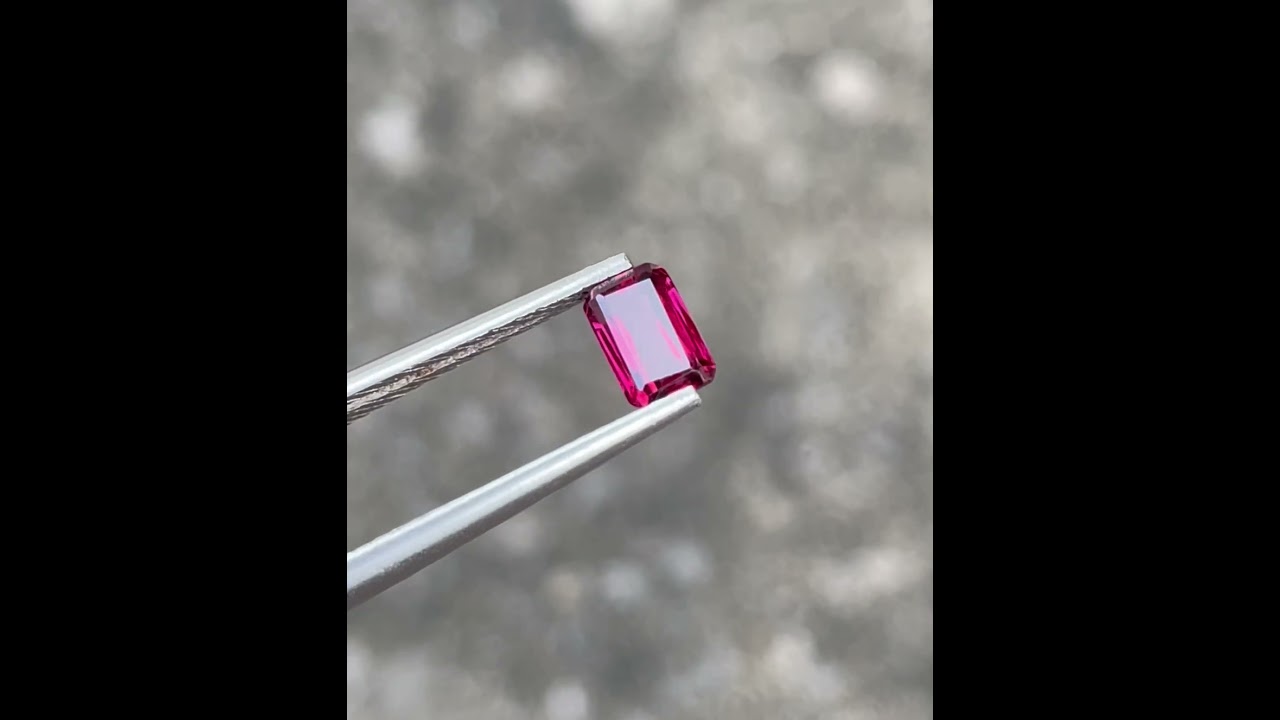 0.90 carats | Pinkish Red Spinel Stone Emerald Cut Gemstone from Burma #spinel #gemstone #jewellery