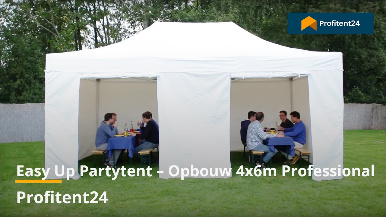 Easy Up Partytent &ndash; Opbouw 4x6m Professional
