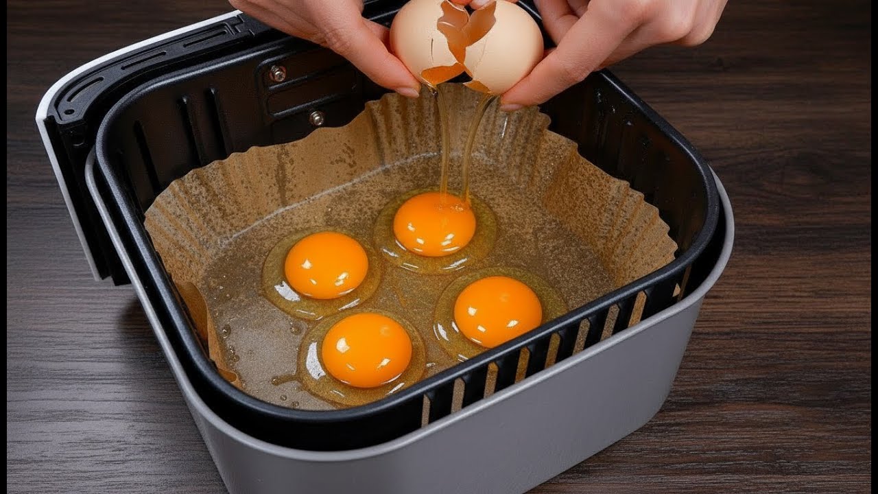 4 Eier + Spinat + Mozzarella im Air Fryer = Unglaubliches Frühstück!