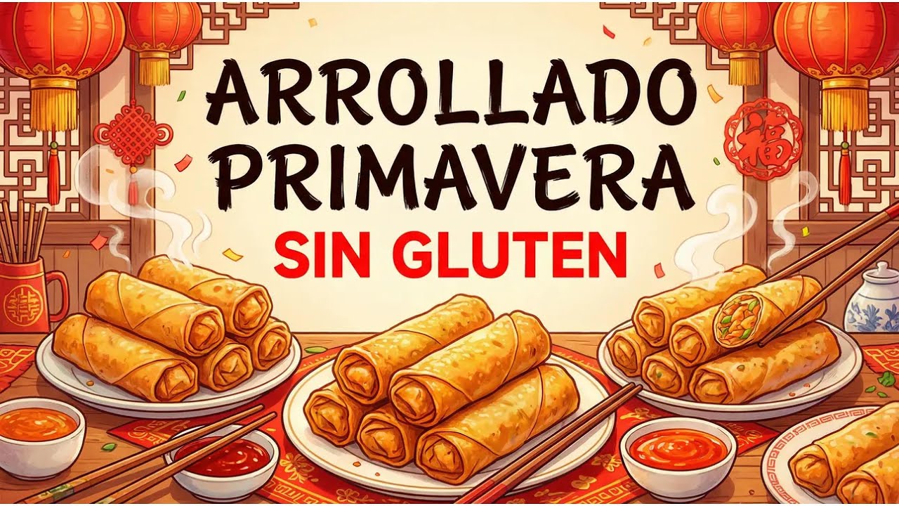 🌸 ARROLLADO PRIMAVERA SIN GLUTEN (CASERO Y CRUJIENTE) 🌸