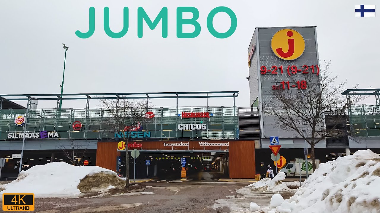 Largest Shopping Center in Nordics  -  Full Walking Tour of Jumbo Shopping Center & Flamingo  [4K]
