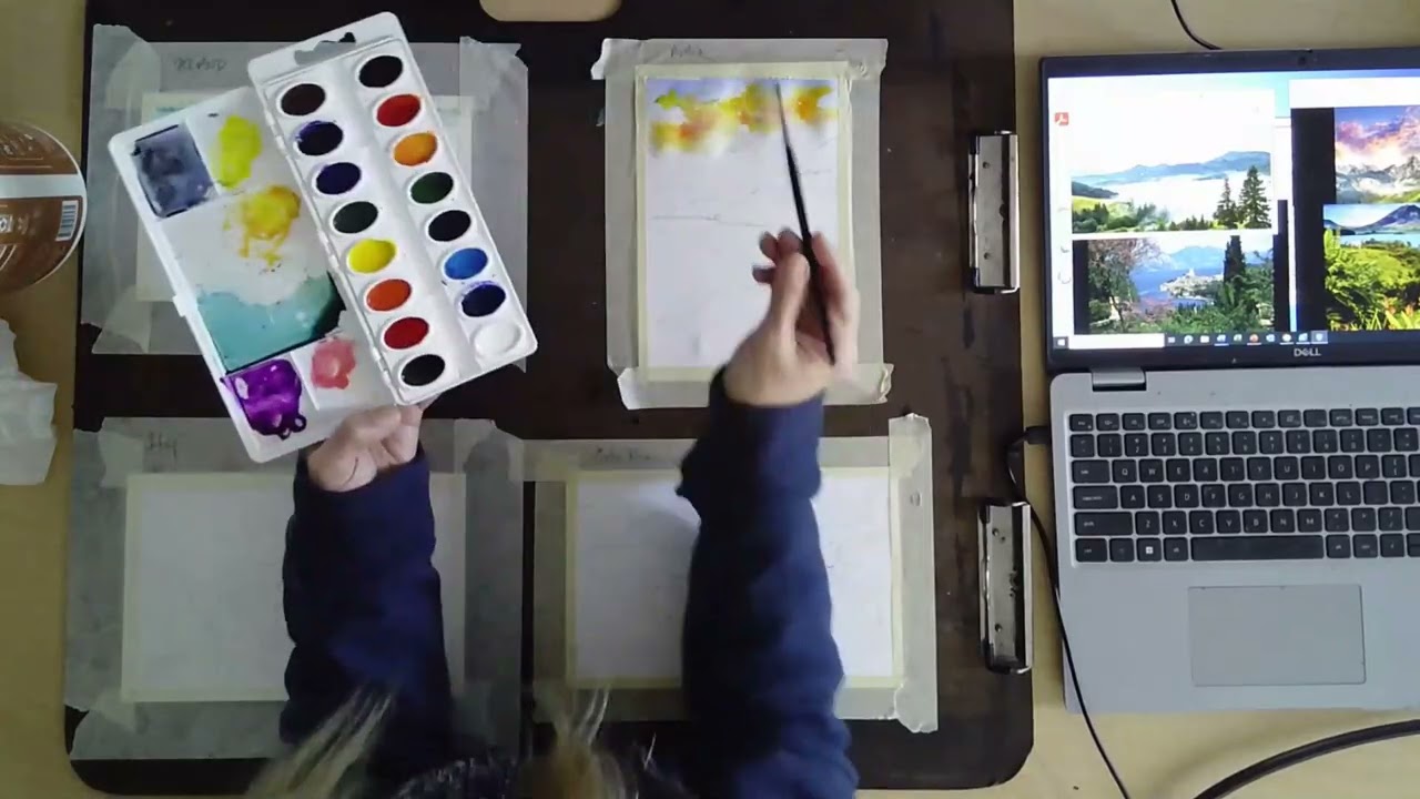 watercolor landscape sketches part 1 sky