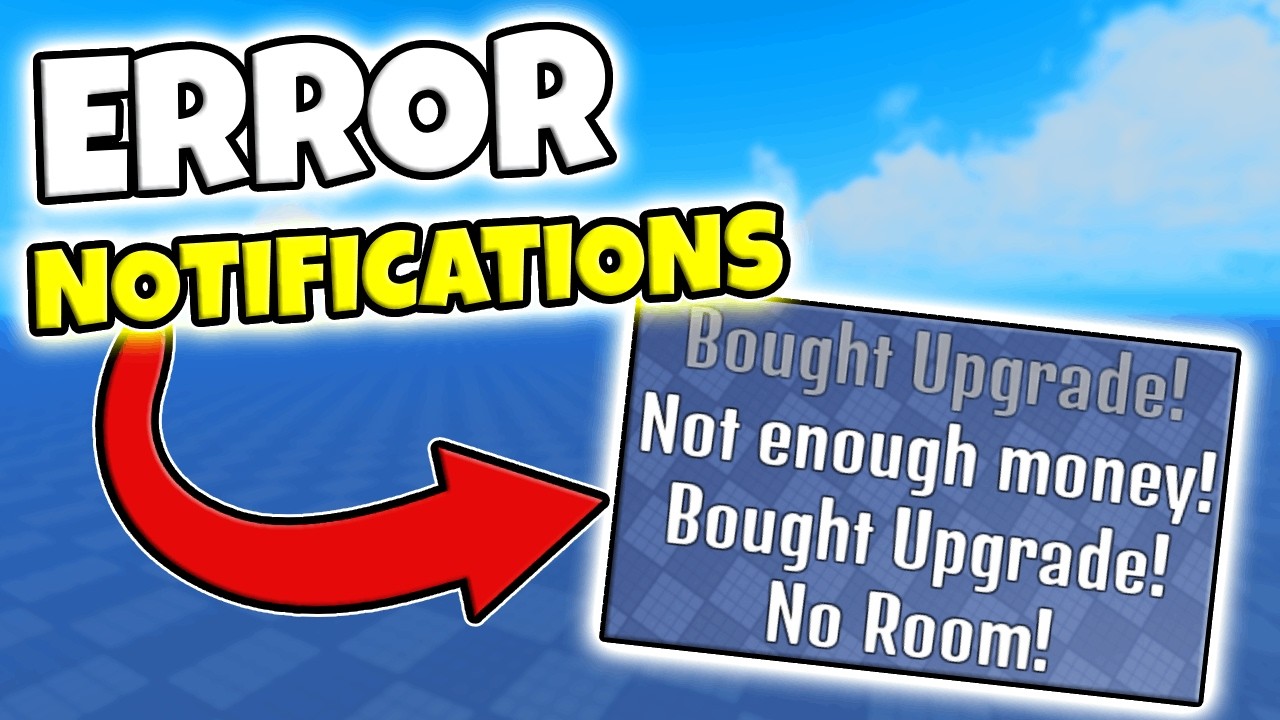 How to make a NOTIFICATION system in Roblox studio!