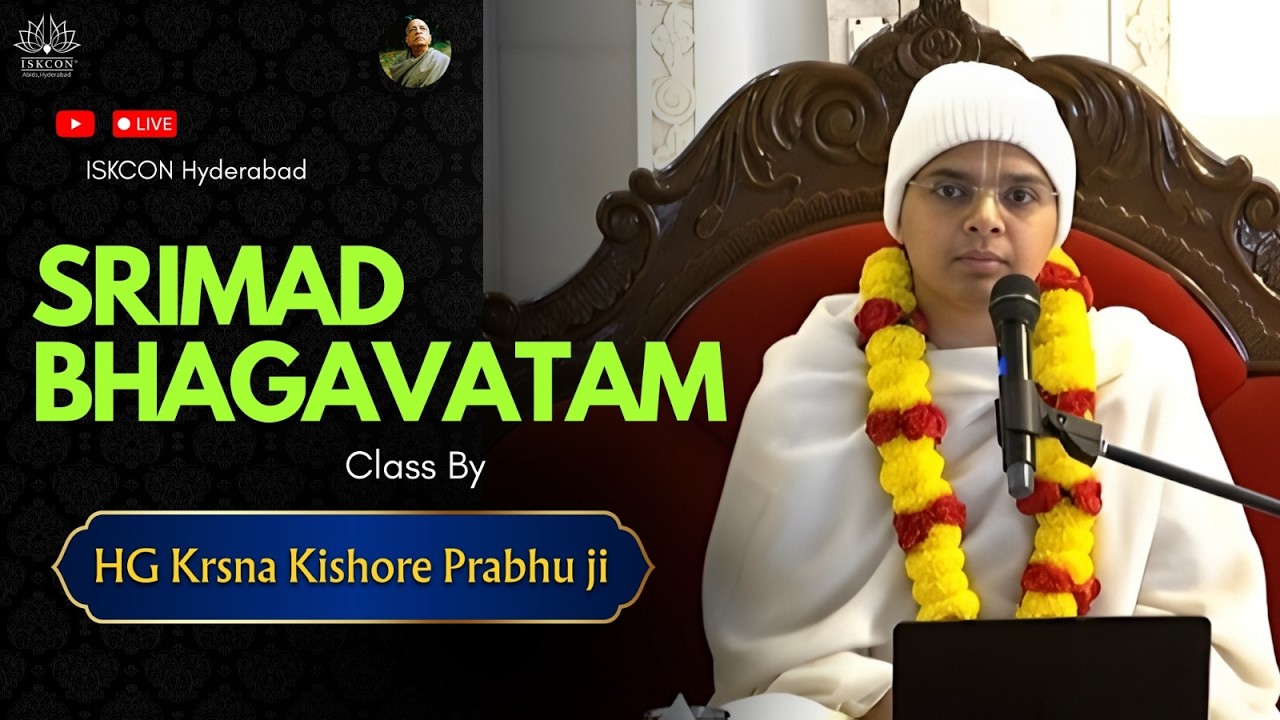 Srimad Bhagavatam Class | HG Krsna Kishore Prabhu | 01-03-2026 | ISKCON Abids Hyderabad