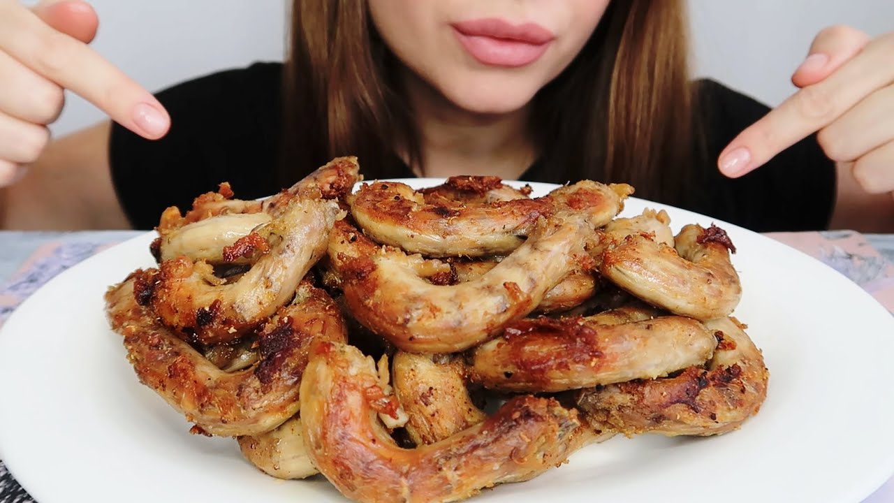 🐔/ASMR/ Жареные Куриные Шейки/ Звуки Еды