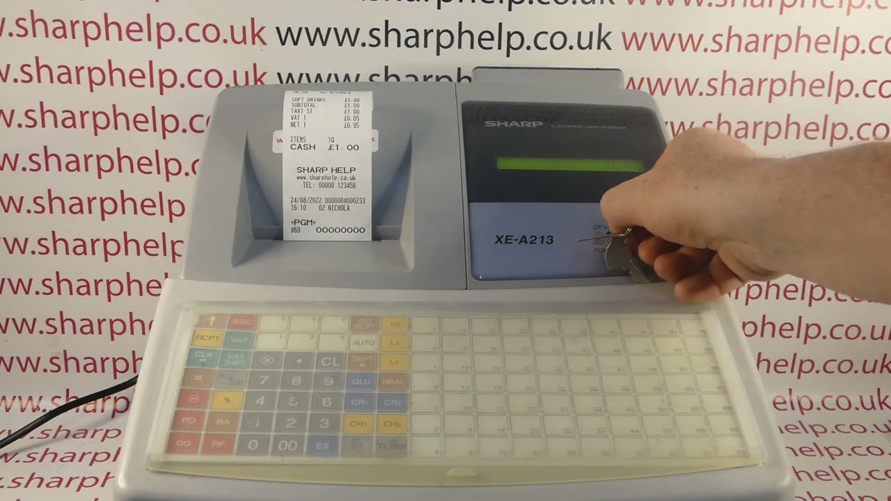 How To Change The Way Till Calculates Business Tax Vat Sharp XE-A213 / XE-A302 Programming Tutorial