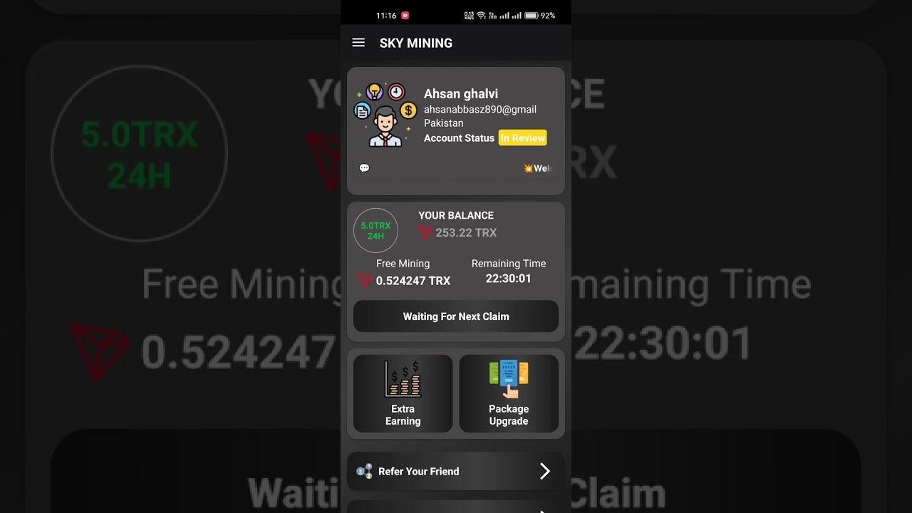 sky mining app new update related account actived 31 August #online #onlineearning #update