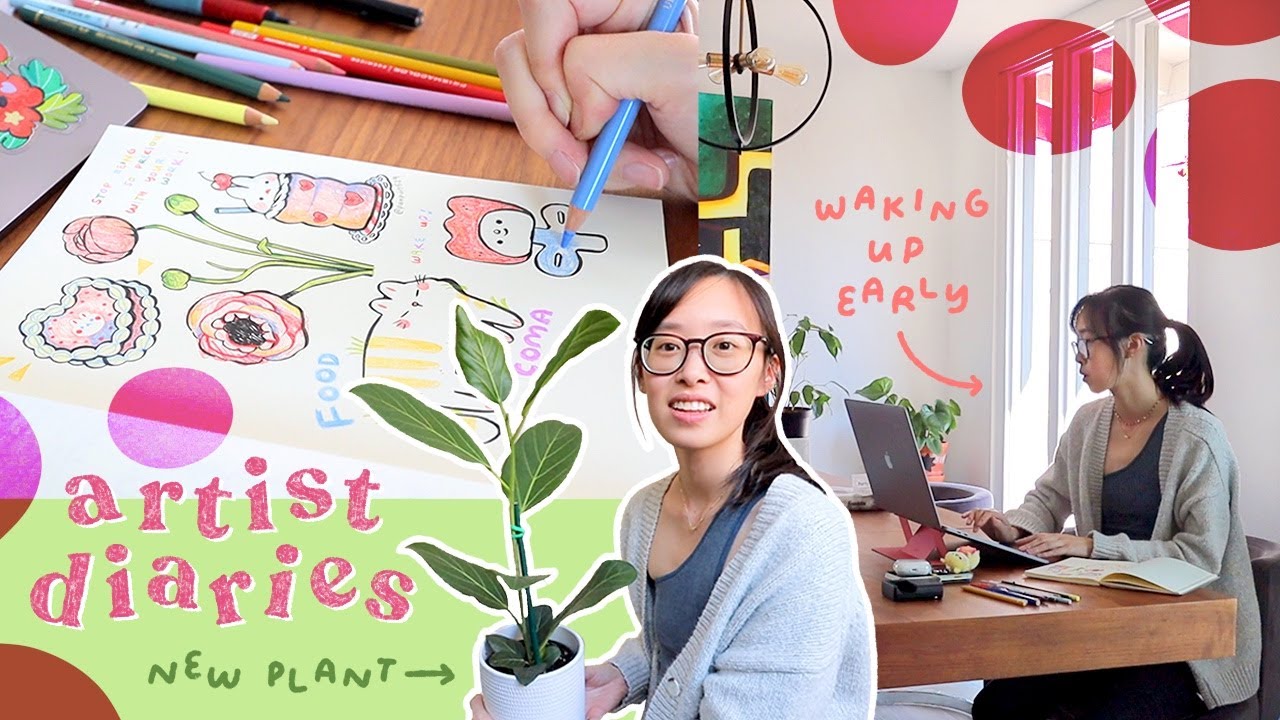 ✨ ARTIST DIARIES ✨ Waking Up Early, Finishing Unfinished Paintings, Morning Sketching & more!