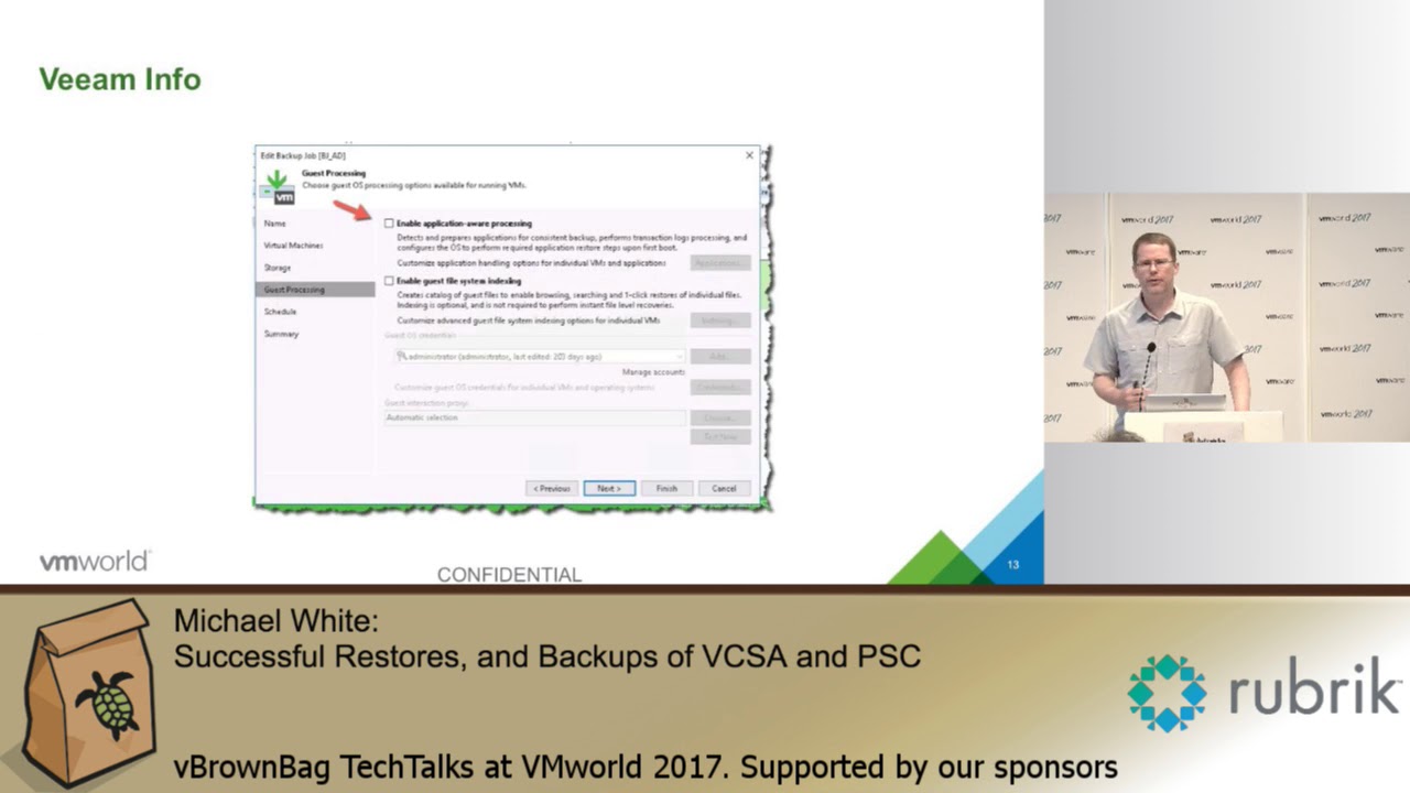 Michael White - Sucessful Restores, and Backups of VCSA and PSC