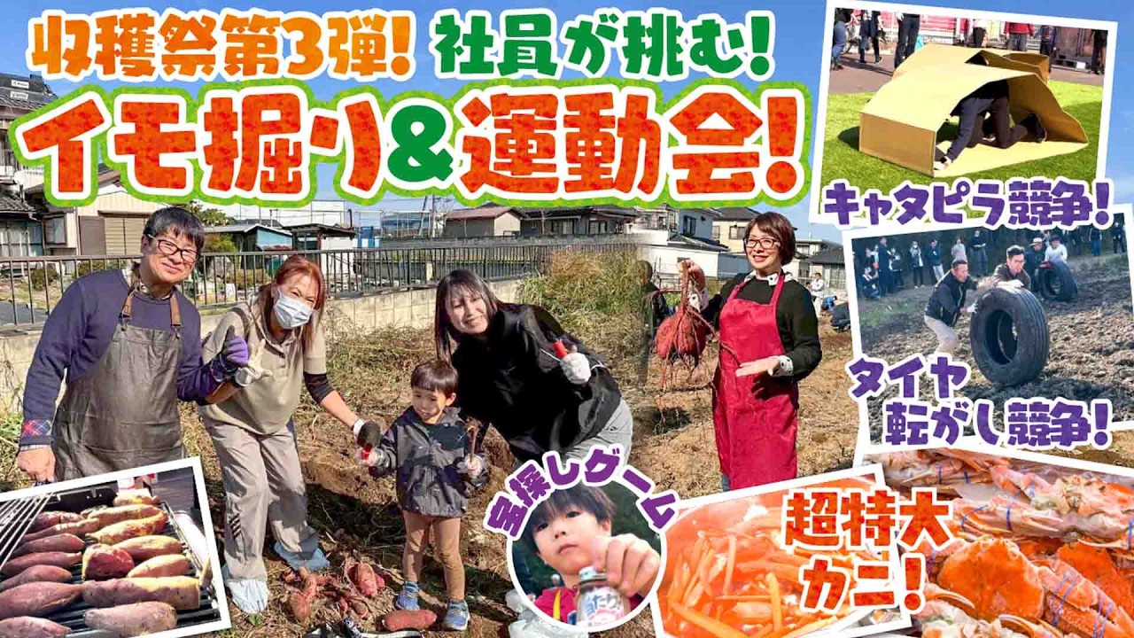 収穫祭第3弾！社員が挑む！イモ掘り&運動会！