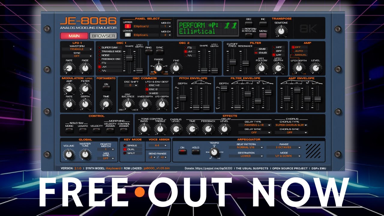 JE-8086 УЖЕ В ПРОДАЖЕ – БЕСПЛАТНЫЙ клон Roland JP-8000!