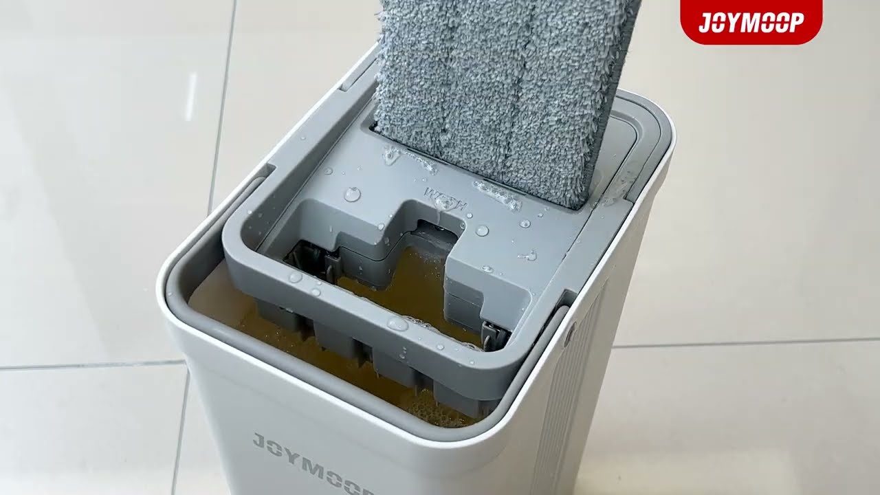 Effortless hands-free cleaning with just one swipe! #joymoop #mop