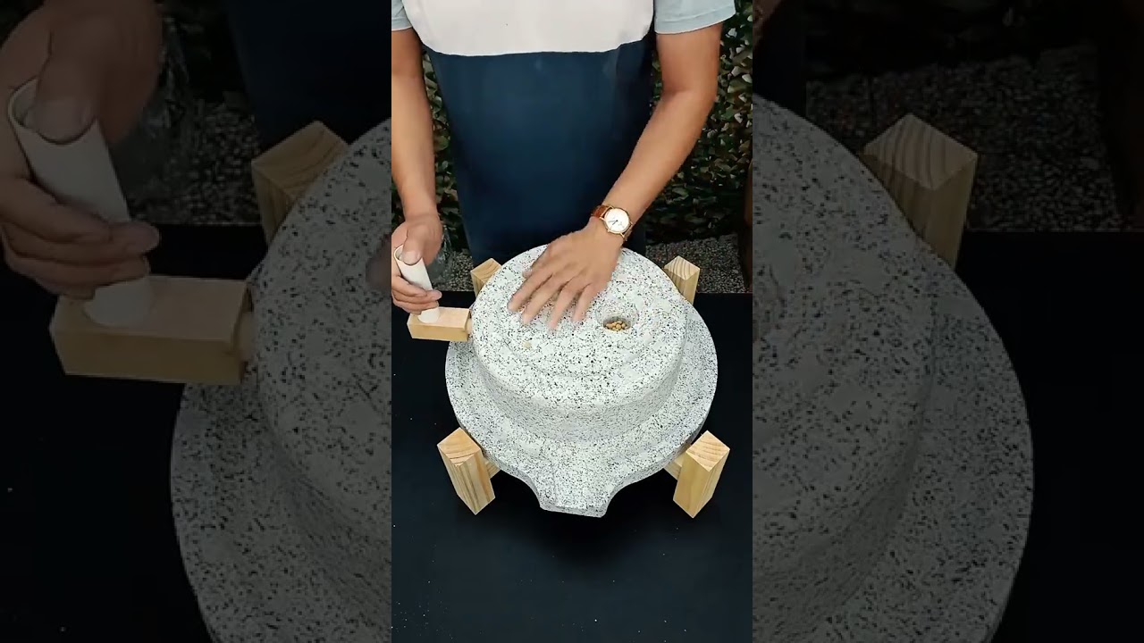 Natural Granite Grain Grinder for Fresh Wet Flour! #stonemill #kitchenfinds #shorts #nextfinds