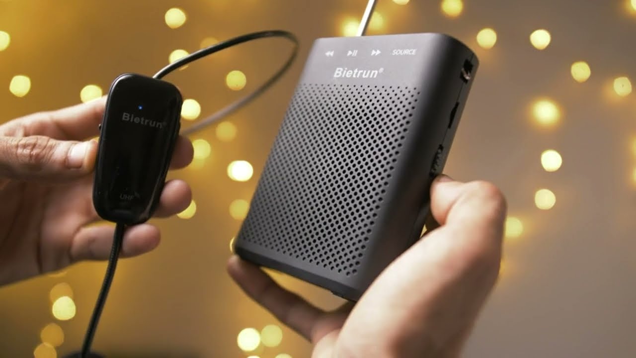 Bietrun 20W Wireless Voice Amplifier for Teachers with Wireless Microphone Headset-TS-230