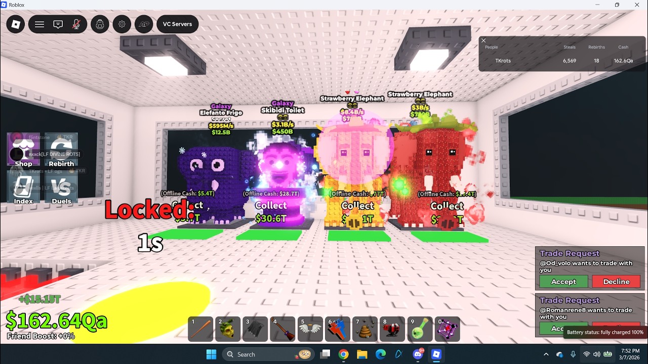 #shorts Trading In Roblox Steal A Brainrot!